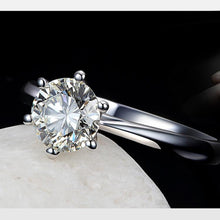 Load image into Gallery viewer, 925 Sterling Silver Woman Crystal Wedding Engagemen Ring Shinning Cubic Zirconia Fine Jewelry - Mega Discount Store Ghana