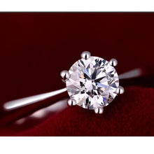 Load image into Gallery viewer, 925 Sterling Silver Woman Crystal Wedding Engagemen Ring Shinning Cubic Zirconia Fine Jewelry - Mega Discount Store Ghana