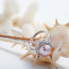 Load image into Gallery viewer, 925 sterling silver jewelrybig natural pearl rings for women stone ring adjustable - Mega Discount Store Ghana