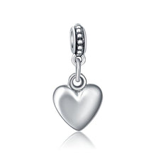 Load image into Gallery viewer, Heart Shape Smooth Surface Bead Silvering European Big Hole Charm Jewelry Accessories Fit Necklace - Mega Discount Store Ghana