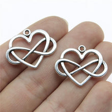 Load image into Gallery viewer, 1 pcs 27x22mm Heart Infinity Charm Infinity Knot Charm Infinity Heart Charm For Jewelry Making - Mega Discount Store Ghana