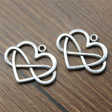 Load image into Gallery viewer, 1 pcs 27x22mm Heart Infinity Charm Infinity Knot Charm Infinity Heart Charm For Jewelry Making - Mega Discount Store Ghana