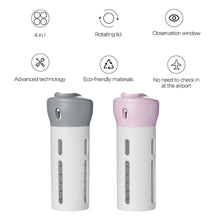Load image into Gallery viewer, 2 PCS 4 in 1 Portable Travel Bottles Set Organized Waterproof Toiletries Refillable Liquid Container - Mega Discount Store Ghana