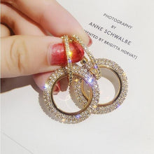 Load image into Gallery viewer, Rhinestone Crystal Earrings Round Earrings for Woman - Mega Discount Store Ghana