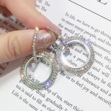 Load image into Gallery viewer, Rhinestone Crystal Earrings Round Earrings for Woman - Mega Discount Store Ghana