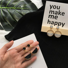 Load image into Gallery viewer, Popular simple geometric circular marble long earrings - Mega Discount Store Ghana