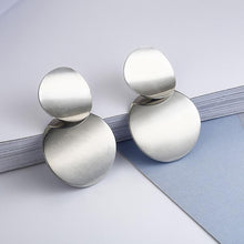 Load image into Gallery viewer, Unique Metal Drop Earrings Round Statement Earrings for Women Jewelry - Mega Discount Store Ghana