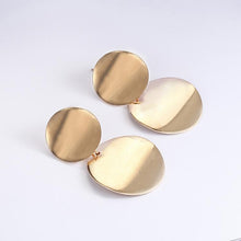 Load image into Gallery viewer, Unique Metal Drop Earrings Round Statement Earrings for Women Jewelry - Mega Discount Store Ghana