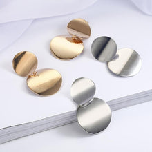 Load image into Gallery viewer, Unique Metal Drop Earrings Round Statement Earrings for Women Jewelry - Mega Discount Store Ghana