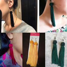 Load image into Gallery viewer, Tassel Earrings Long Dangles Ear Broncos Silk Fringed Jewellery for Women - Mega Discount Store Ghana