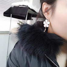 Load image into Gallery viewer, 1 Pair Women Petal Acrylic Zircon Tassel Transparent Earrings - Mega Discount Store Ghana
