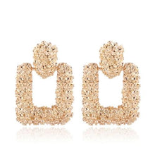 Load image into Gallery viewer, Vintage Earrings Geometric Statement Texture Metal Hanging Drop Earring - Mega Discount Store Ghana
