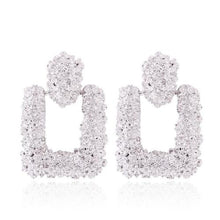 Load image into Gallery viewer, Vintage Earrings Geometric Statement Texture Metal Hanging Drop Earring - Mega Discount Store Ghana
