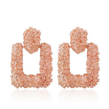 Load image into Gallery viewer, Vintage Earrings Geometric Statement Texture Metal Hanging Drop Earring - Mega Discount Store Ghana