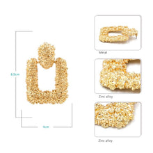 Load image into Gallery viewer, Vintage Earrings Geometric Statement Texture Metal Hanging Drop Earring - Mega Discount Store Ghana