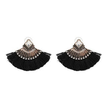 Load image into Gallery viewer, Women Earrings Accessories Fan Shaped Handmade Tassels Fringed Earrings Ethnic Jewelry - Mega Discount Store Ghana