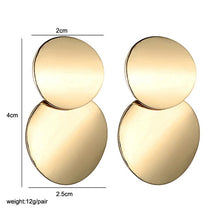 Load image into Gallery viewer, Fashion Metal Earrings For Women Gold And Silver Jewelry Simple Vintage Drop Dangle - Mega Discount Store Ghana