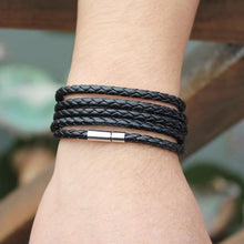 Load image into Gallery viewer, Couple Leather Bracelet Charm Vintage Black Bracelet - Mega Discount Store Ghana