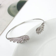Load image into Gallery viewer, Angel Wings Silver Plated Crystal Adjustable Woman Bracelet - Mega Discount Store Ghana