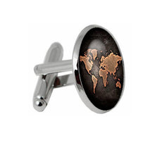 Load image into Gallery viewer, 2 PCS World Map Pattern Cufflinks Antique Retro Bronze Cufflinks - Mega Discount Store Ghana