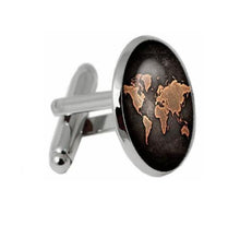 Load image into Gallery viewer, 2 PCS World Map Pattern Cufflinks Antique Retro Bronze Cufflinks - Mega Discount Store Ghana