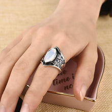 Load image into Gallery viewer, Vintage Silver Big Stone Ring for Women Fashion Bohemian Boho Jewelry - Mega Discount Store Ghana