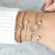 Load image into Gallery viewer, 4 in 1 Classic Arrow Knot Round Crystal Gem Multilayer Adjustable Open Bracelet - Mega Discount Store Ghana