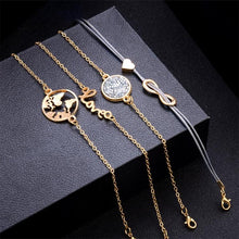 Load image into Gallery viewer, 5 PCS/Set Love Crystal Beads Chain Multilayer Pendant Gold Bracelet - Mega Discount Store Ghana