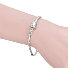 Load image into Gallery viewer, 17-21cm Silver Snake Chain Link Bracelet Fit European Charm Pandora Bracelet, (Silver Plated) - Mega Discount Store Ghana