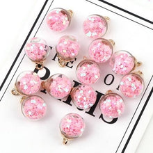 Load image into Gallery viewer, 50pcs 16mm Colorful Transparent Glass Ball Star Charms Pendant - Mega Discount Store Ghana
