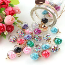 Load image into Gallery viewer, 50pcs 16mm Colorful Transparent Glass Ball Star Charms Pendant - Mega Discount Store Ghana