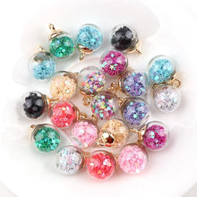 Load image into Gallery viewer, 50pcs 16mm Colorful Transparent Glass Ball Star Charms Pendant - Mega Discount Store Ghana