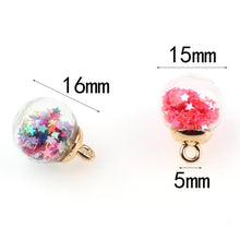 Load image into Gallery viewer, 50pcs 16mm Colorful Transparent Glass Ball Star Charms Pendant - Mega Discount Store Ghana