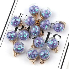Load image into Gallery viewer, 50pcs 16mm Colorful Transparent Glass Ball Star Charms Pendant - Mega Discount Store Ghana