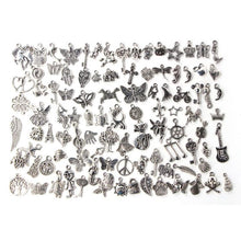 Load image into Gallery viewer, 100pcs Mixed Antique Silver European Bracelets Charm Pendants Fashion Jewelry Charms Handmade - Mega Discount Store Ghana
