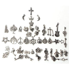 Load image into Gallery viewer, 100pcs Mixed Antique Silver European Bracelets Charm Pendants Fashion Jewelry Charms Handmade - Mega Discount Store Ghana