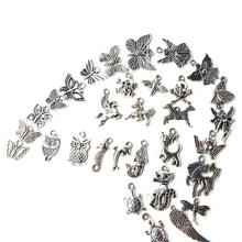 Load image into Gallery viewer, 100pcs Mixed Antique Silver European Bracelets Charm Pendants Fashion Jewelry Charms Handmade - Mega Discount Store Ghana