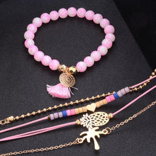 Load image into Gallery viewer, 5 PCS/Set Boho Women Pineapple Tassels Dream catcher Heart Coconut Tree Chain Bead Bracelet - Mega Discount Store Ghana