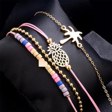 Load image into Gallery viewer, 5 PCS/Set Boho Women Pineapple Tassels Dream catcher Heart Coconut Tree Chain Bead Bracelet - Mega Discount Store Ghana