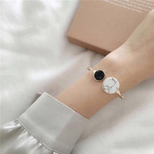 Load image into Gallery viewer, Faux Marble Stone Round Geometric Bangle Gold Circle Cuff Bangle Bracelet - Mega Discount Store Ghana