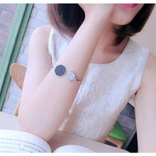 Load image into Gallery viewer, Faux Marble Stone Round Geometric Bangle Gold Circle Cuff Bangle Bracelet - Mega Discount Store Ghana