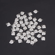 Load image into Gallery viewer, 50 PCS Heart Pendant Silver Made With Love Heart Charms Pendants Necklace Beads DIY - Mega Discount Store Ghana