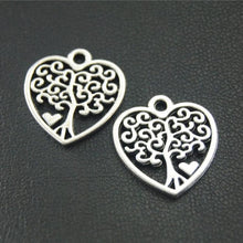 Load image into Gallery viewer, 2PCS Antique Sliver Heart Love Tree Charm Jewelry Accessory DIY Handmade Craft 18x19mm - Mega Discount Store Ghana