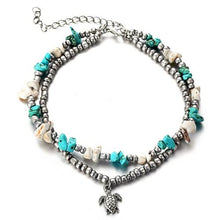Load image into Gallery viewer, Vintage Shell Starfish Sea Beads Turquoise Beads Anklets Dual-Layer Anklet Bracelets - Mega Discount Store Ghana