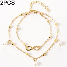 Load image into Gallery viewer, Summer Style Gold/Silver Color Layered Chain Infinity Charm Anklets For Women Ankle Bracelet - Mega Discount Store Ghana