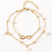 Load image into Gallery viewer, Summer Style Gold/Silver Color Layered Chain Infinity Charm Anklets For Women Ankle Bracelet - Mega Discount Store Ghana