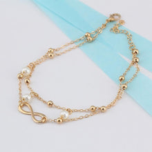 Load image into Gallery viewer, Summer Style Gold/Silver Color Layered Chain Infinity Charm Anklets For Women Ankle Bracelet - Mega Discount Store Ghana