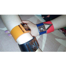 Load image into Gallery viewer, Punk Wide Leather Bracelets Bangles for Women Cuff Bracelet - Mega Discount Store Ghana