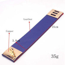 Load image into Gallery viewer, Punk Wide Leather Bracelets Bangles for Women Cuff Bracelet - Mega Discount Store Ghana