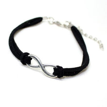 Load image into Gallery viewer, Silver Plated Bracelets Leather Infinity Luck 8 Bracelets Women Charm Bangle Jewelry - Mega Discount Store Ghana